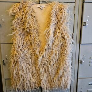 Ya Los Angeles faux fur vest jacket - size small